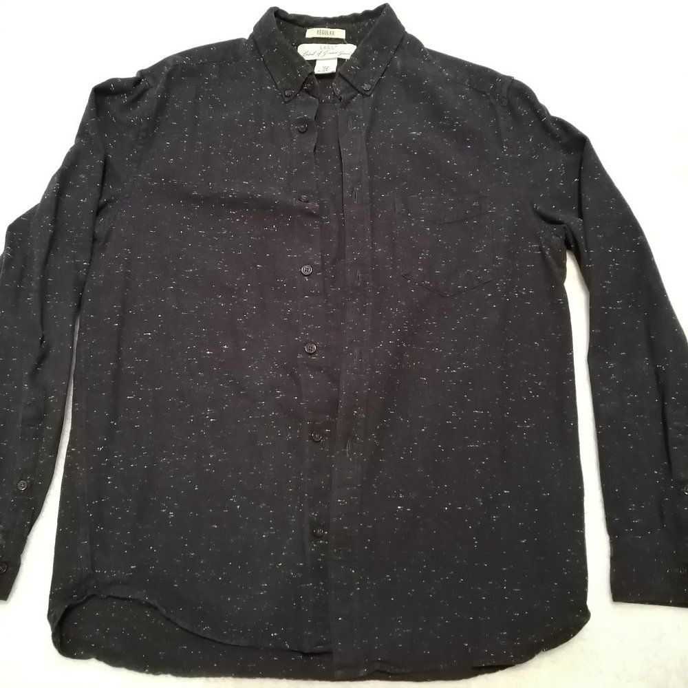 H&M, black mens button-down, size medium
